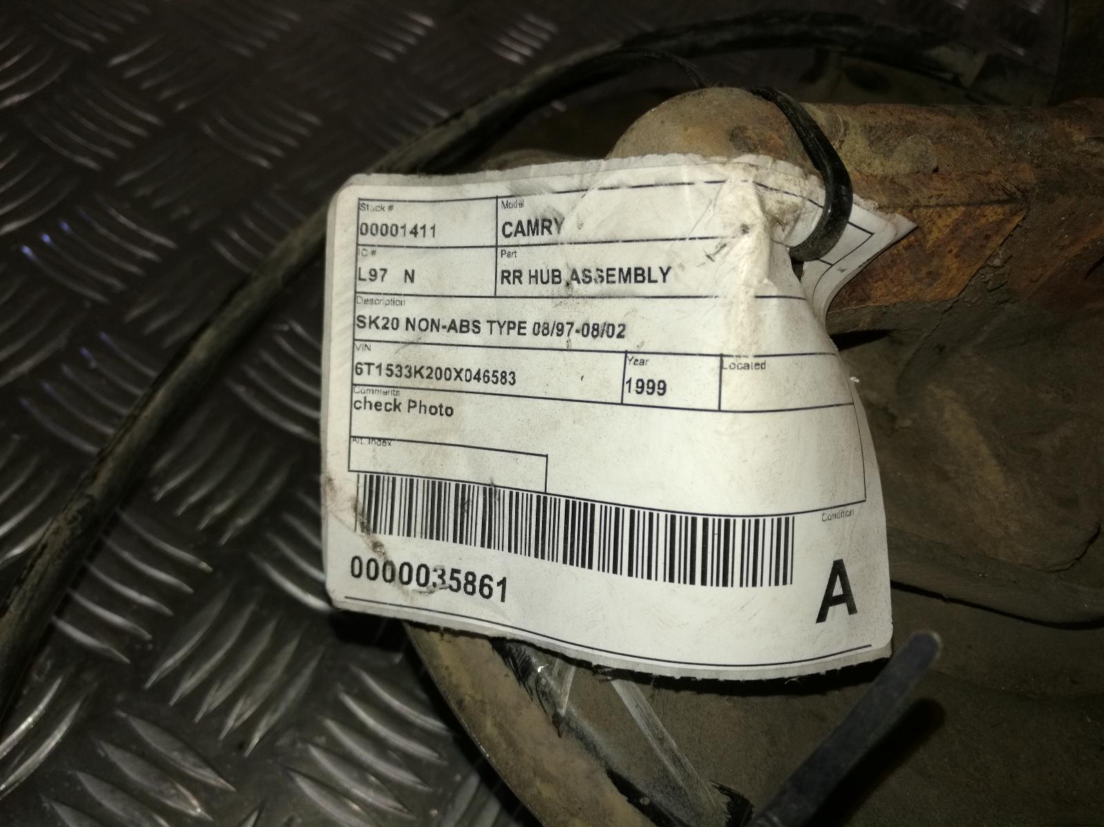View Auto part Right Rear Hub Assembly Toyota Camry 1999