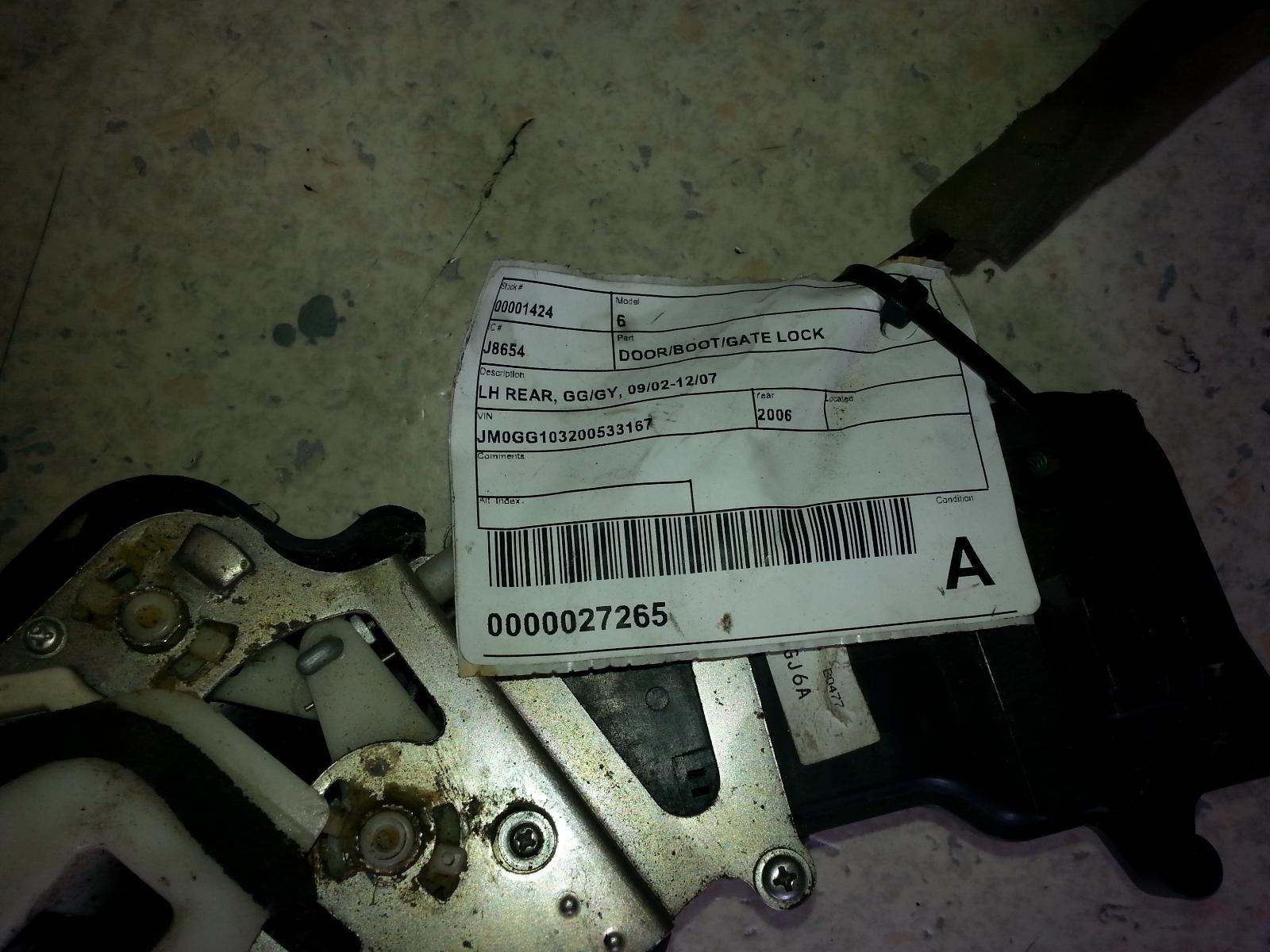View Auto part Door/Boot/Gate Lock Mazda 6 2006
