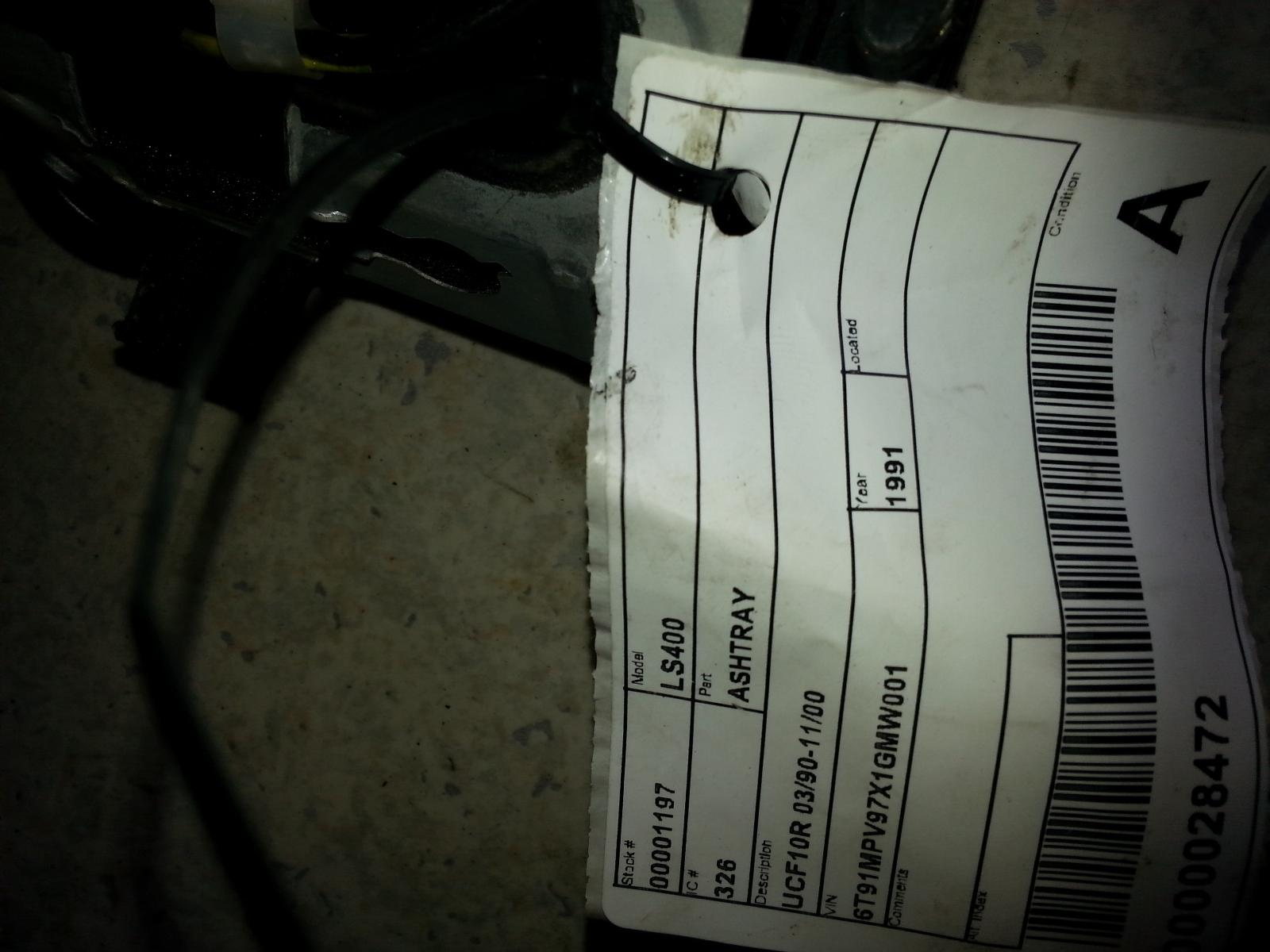 View Auto part Ashtray Lexus Ls400 1991