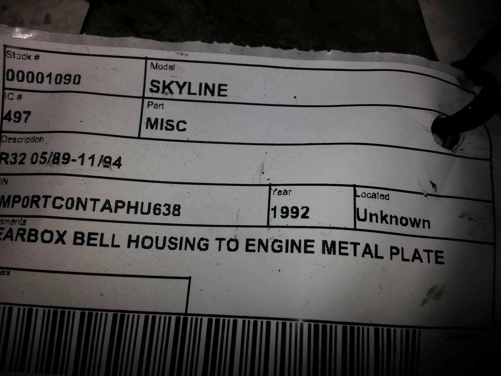 View Auto part Misc Nissan Skyline 1992