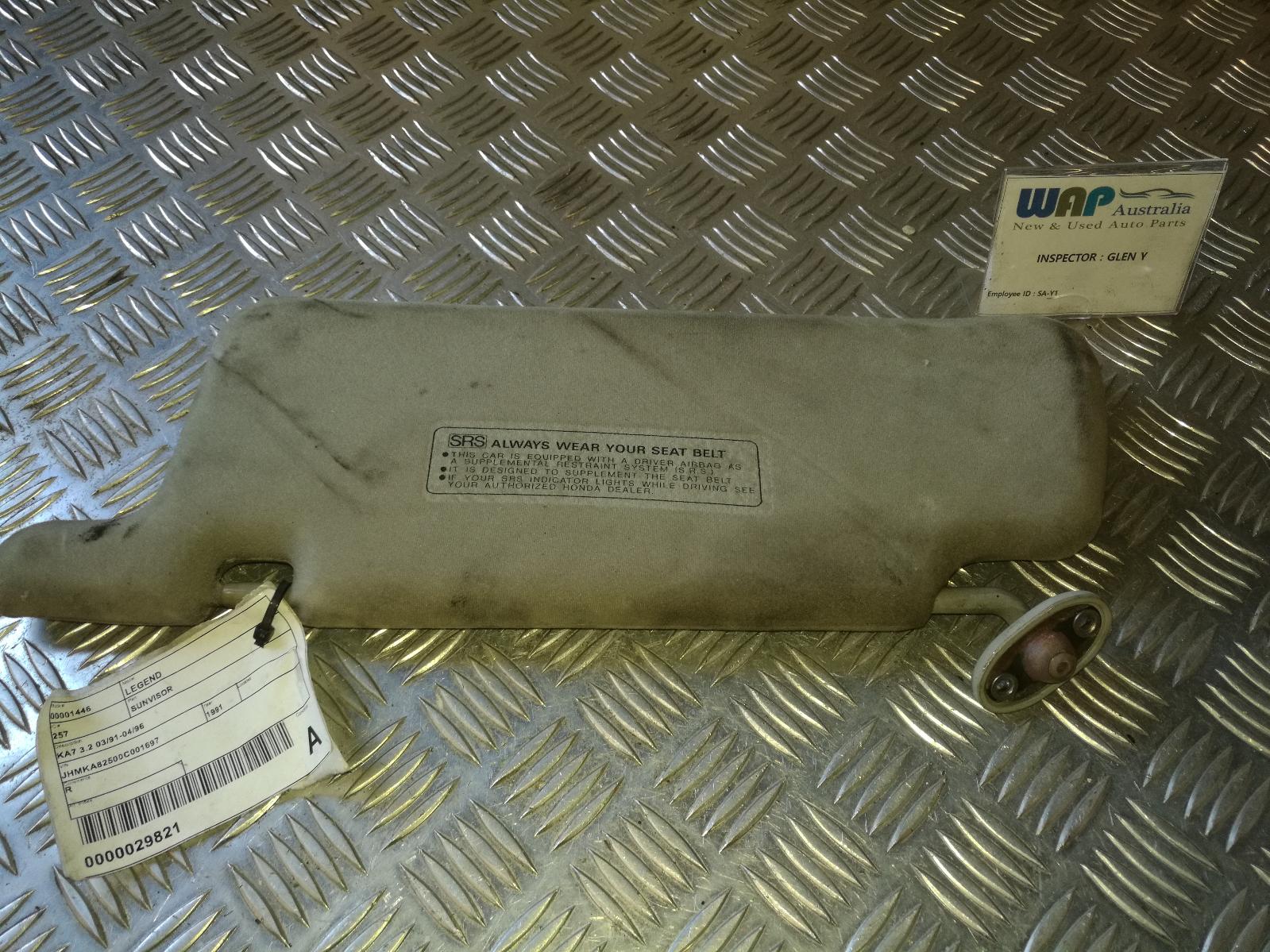 1991 Honda Legend Sunvisor View Auto part Sunvisor Honda Legend 1991