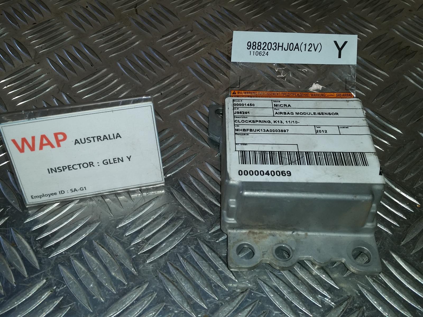 View Auto part Airbag Module/Sensor Nissan Micra 2012