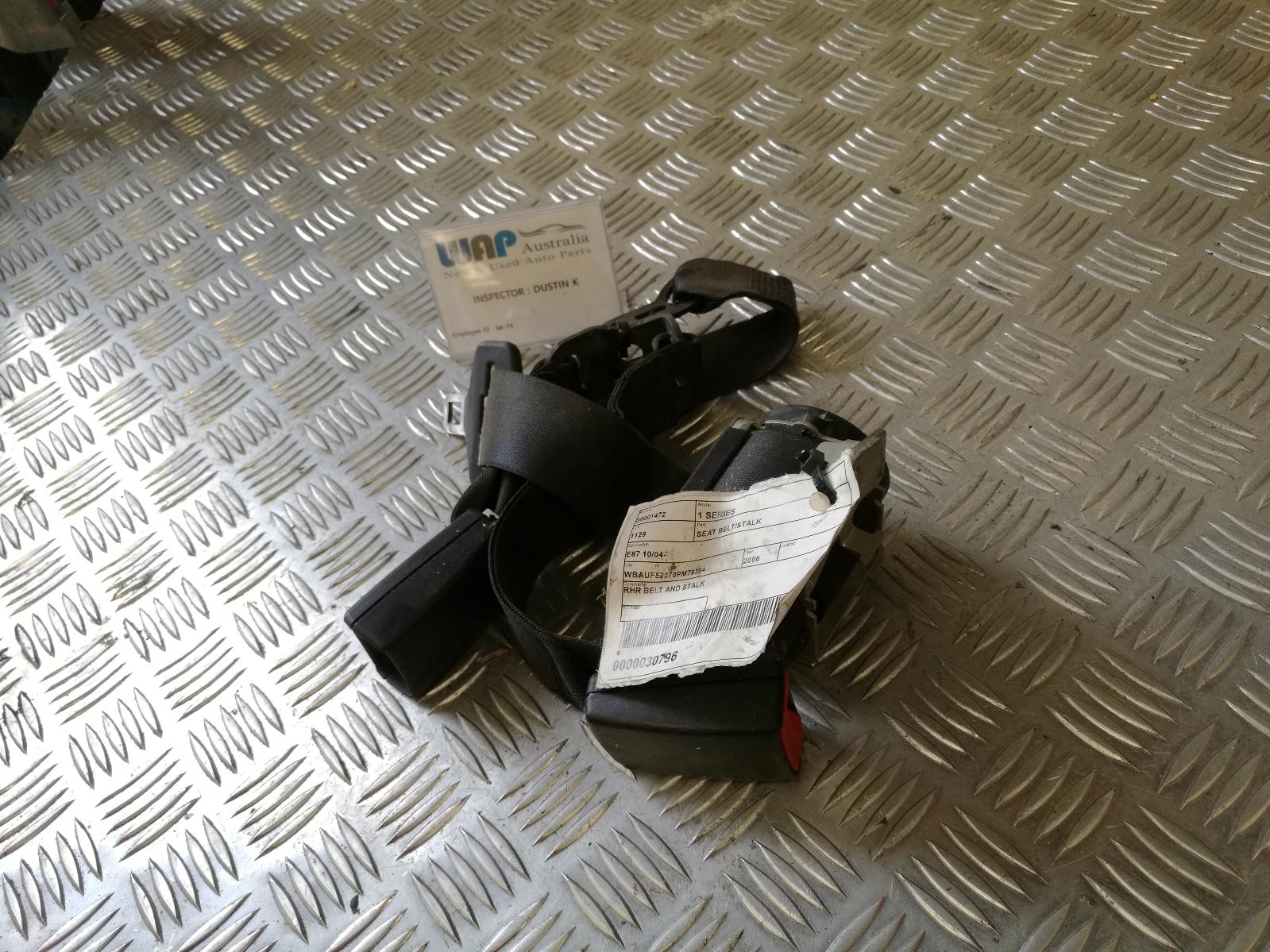 2006 Bmw 1 Series Seatbelt/Stalk View Auto part Seatbelt/Stalk Bmw 1 Series 2006