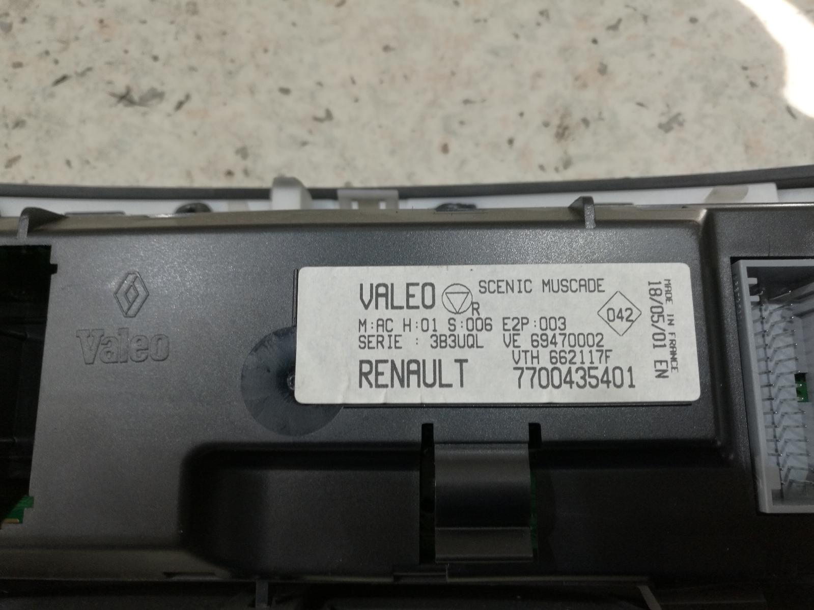 View Auto part Heater/Ac Controls Renault Scenic 2001
