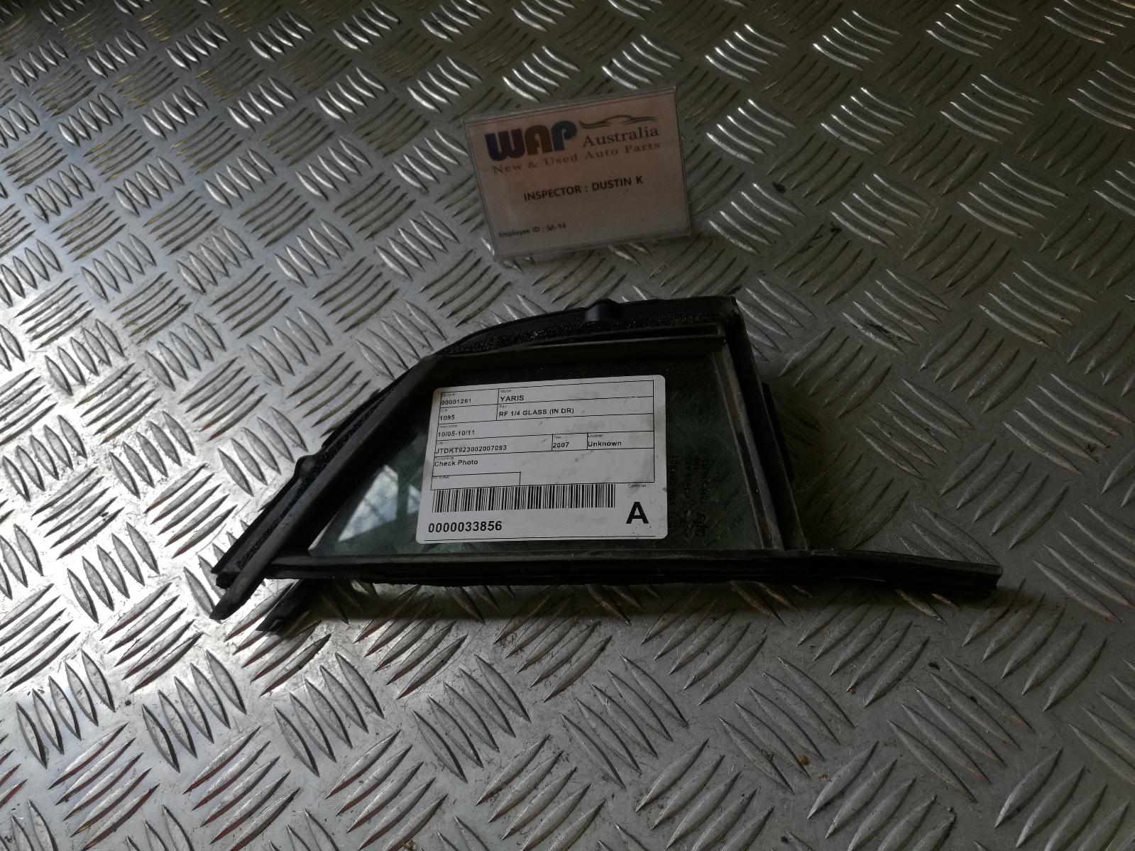 View Auto part Right Front 1/4 Door Glass Toyota Yaris 2007