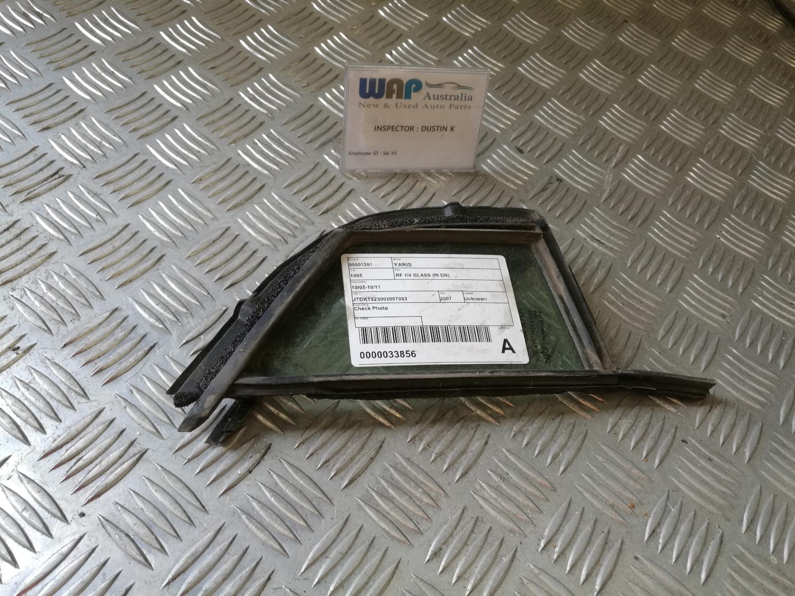 View Auto part Right Front 1/4 Door Glass Toyota Yaris 2007