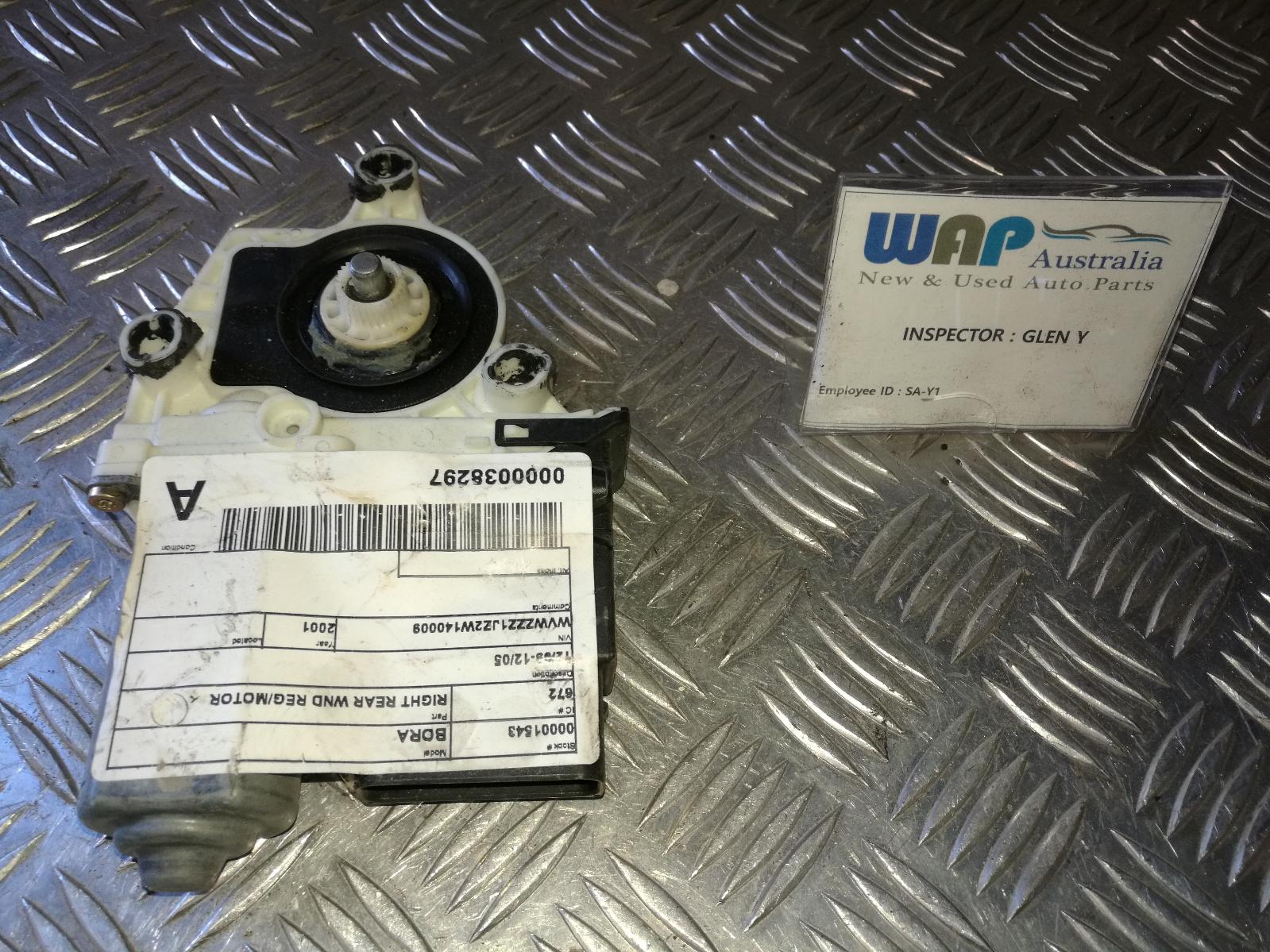 2001 Volkswagen Bora Right Rear Wnd Reg/Motor View Auto part Right Rear Wnd Reg/Motor Volkswagen Bora 2001