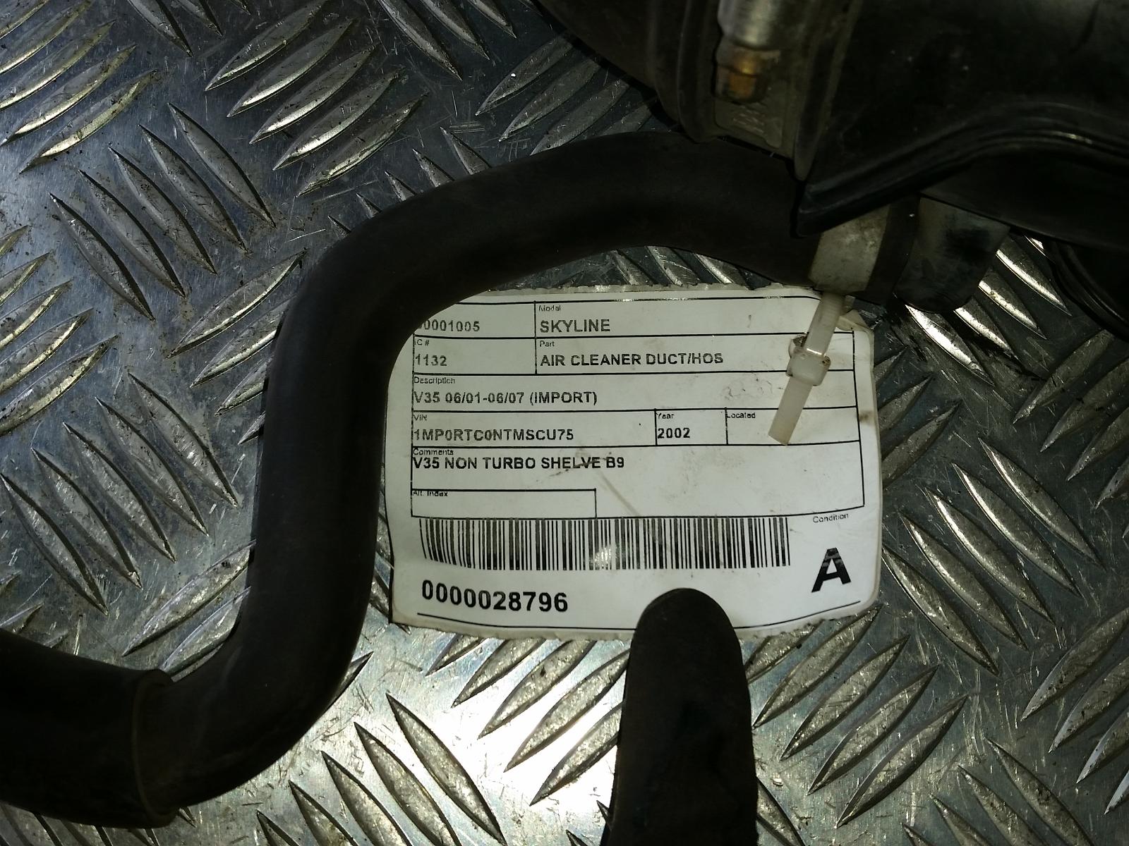 2002 Nissan Skyline Air Cleaner Duct/Hos View Auto part Air Cleaner Duct/Hos Nissan Skyline 2002