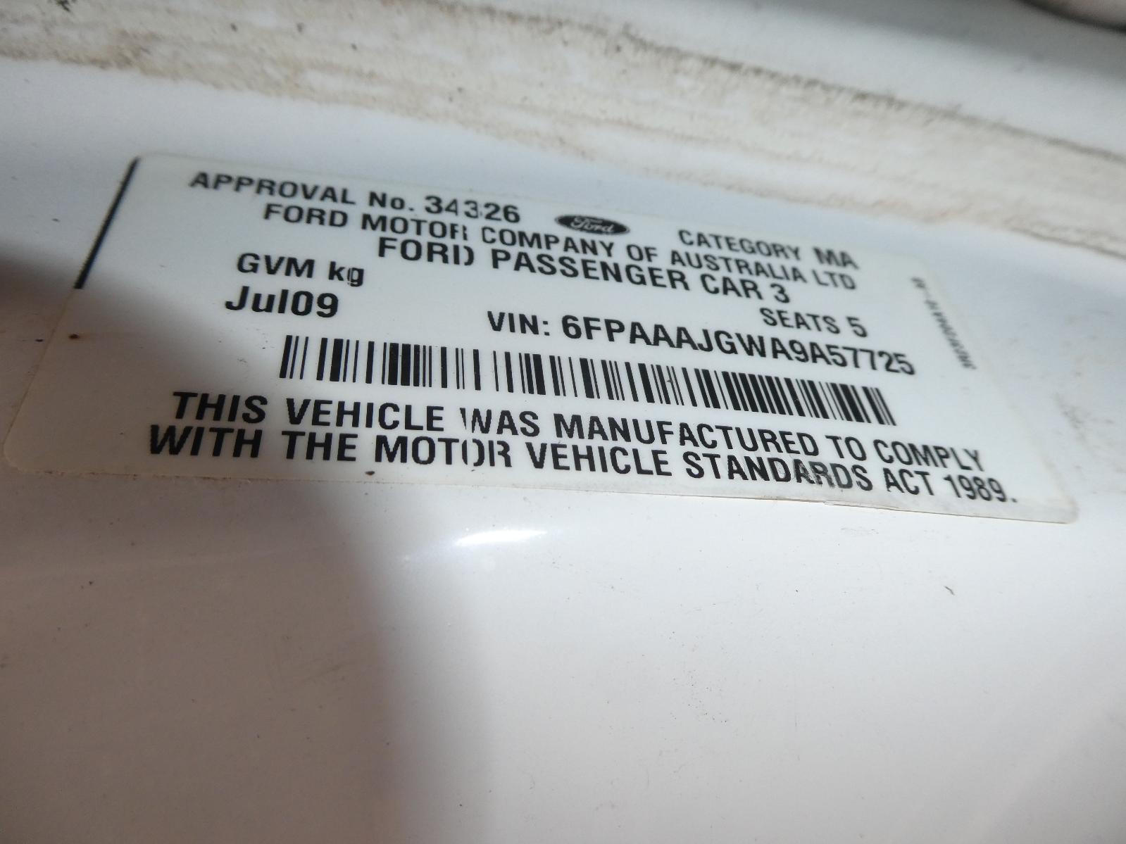 Steering Column Falcon Ford 2009