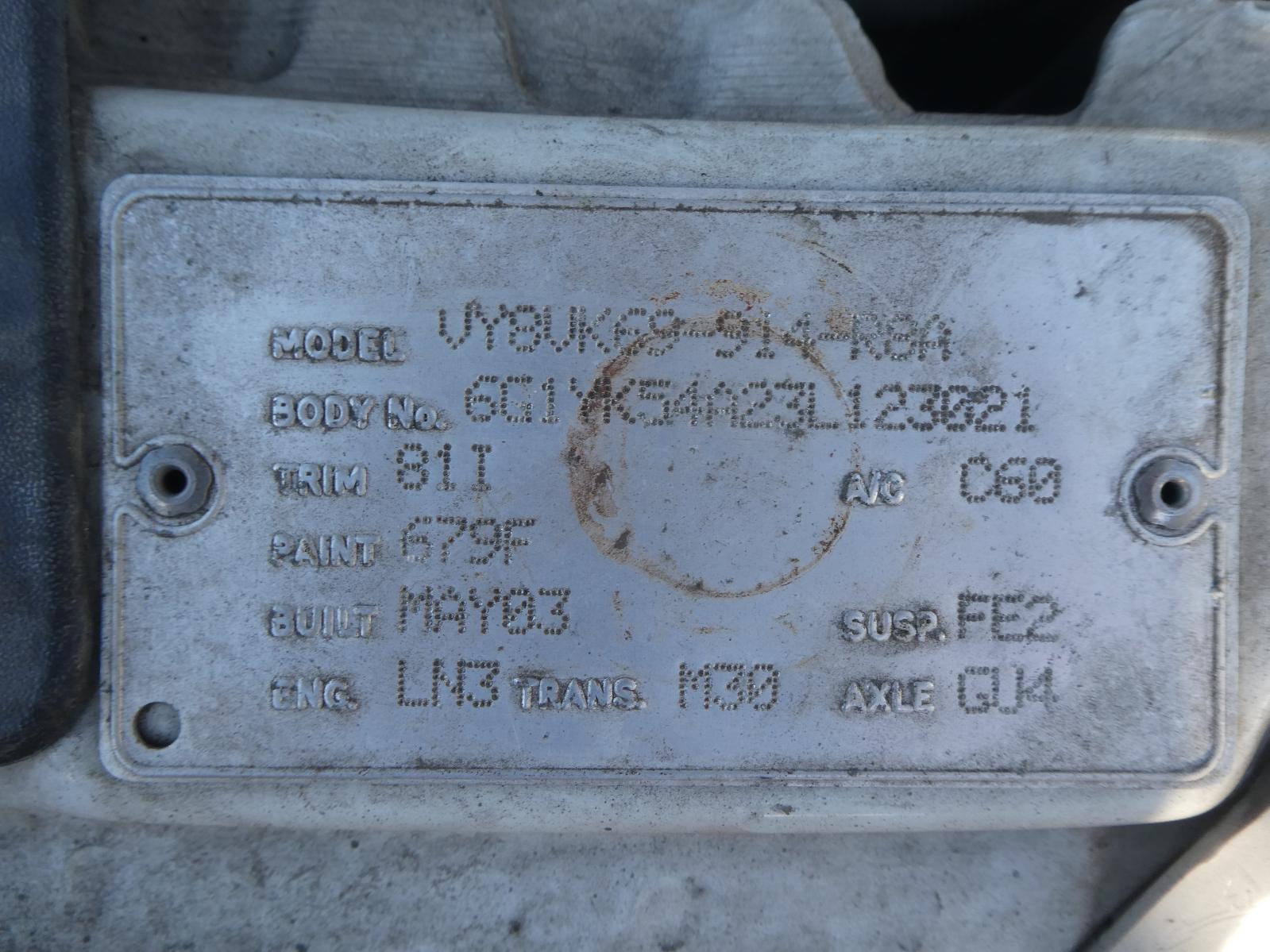 Rear Diff Assembly Commodore Holden 2003