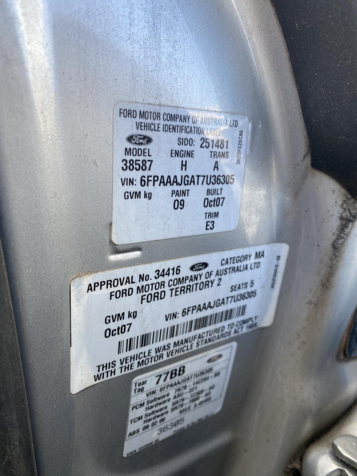 View Auto part Starter Ford Territory 2007