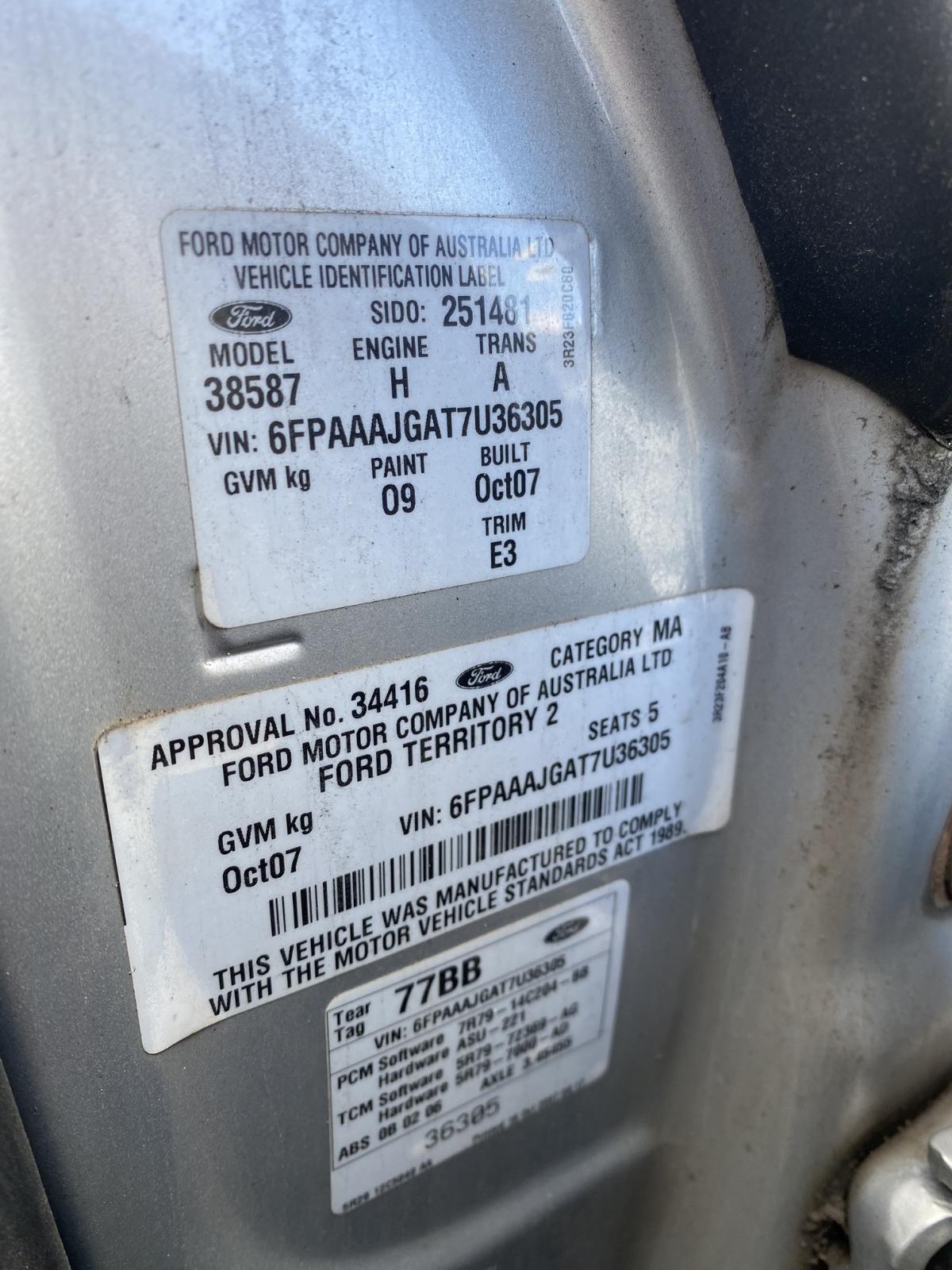 View Auto part Starter Ford Territory 2007