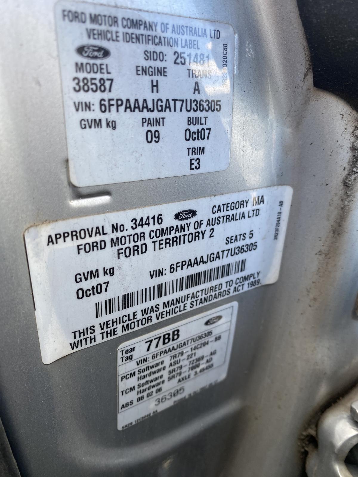 View Auto part Starter Ford Territory 2007
