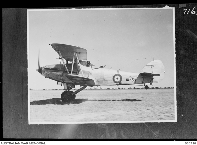 LAVERTON - HAWKER DEMON TAKING OFF. RAAF AERIAL TRAINING. | Australian ...