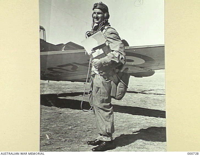 LAVERTON - FLYING OFFICER J.H. HARPER READY TO TAKE OFF. RAAF AERIAL ...