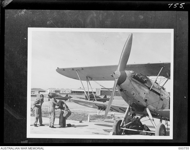 LAVERTON - HAWKER DEMON IN FOREGROUND-WIRRAWAYS IN MIDDLE DISTANCE ...
