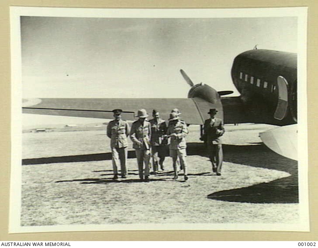 SYDNEY - RAAF PLANE WITH SIR CHARLES BURNETT ARRIVES AT RICHMOND. RAAF ...