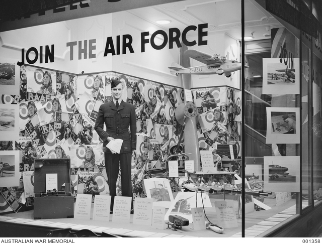 RAAF DISPLAY MYERS. - MELBOURNE. (NEGATIVE BY C. BOTTOMLEY ...
