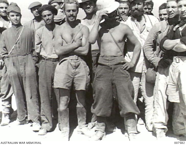 ITALIAN PRISONERS AT TOBRUK. (NEGATIVE BY F. HURLEY). | Australian War ...