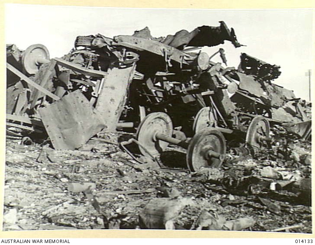 BEFORE A RAF BOMB CAME DOWN THIS MANGLED HEAP OF WRECKAGE WAS AN ...