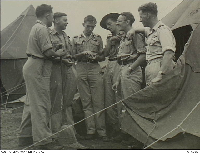New Guinea. Informal group portrait of RAAF members of a Liberator ...