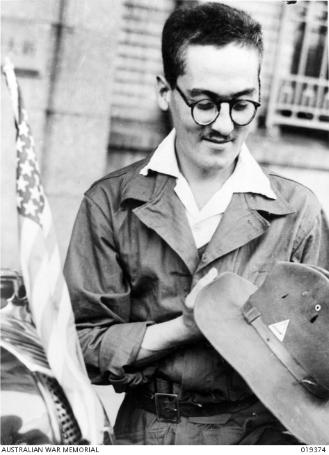 Osaka, Japan. Informal portrait of Private Stan Rixon of Prahran, who ...