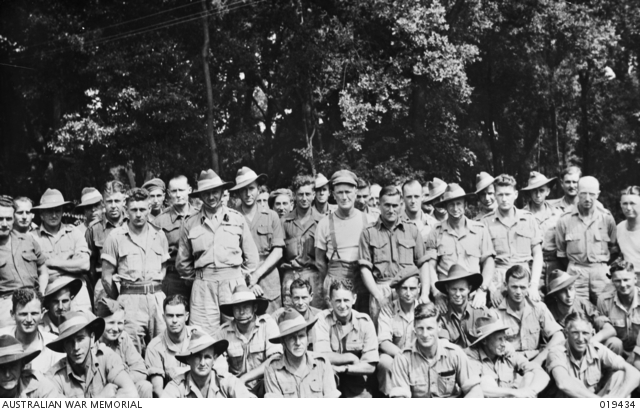Naples, Italy. May 1945. On their way home. These Australian prisoners of war (POWs) were flown ...