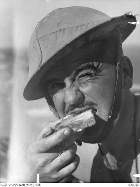 Coming in after a long patrol Sergeant Bill Souter of Sydney made short ...