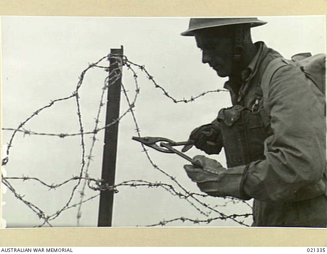 TRIPOLI, SYRIA. 1941-11. A CLOSE-UP OF ONE OF THE WIRE CUTTERS DURING A ...