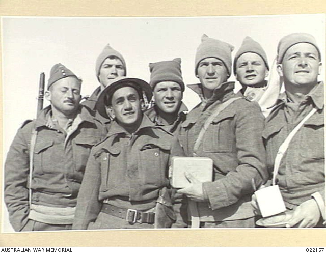SIDI OMAR, LIBYA. 1941-12-08. SOUTH AFRICAN MEMBERS OF NO. 1 BATTALION ...