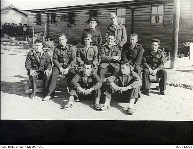 Hay, New South Wales. 1943-09-09. A group of Italian prisoners of war ...