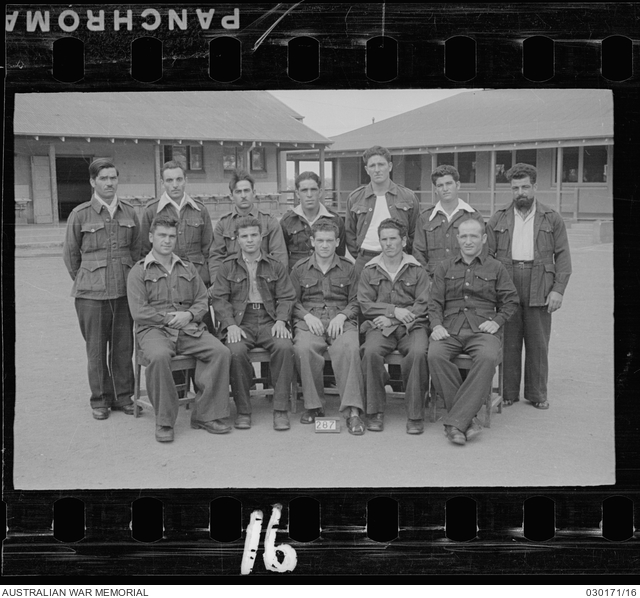 Yanco, Australia. 23 January 1944. Group of Italian prisoners of war (POWs) interned at No. 15