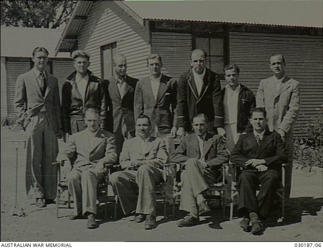 Tatura, Australia. 13 February 1943. Group of German internees from ...