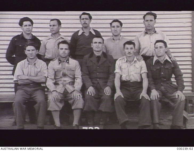 Murchison, Australia. 4 March 1945. Group of Italian prisoners of war ...