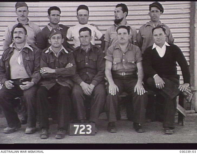 Murchison, Australia. 4 March 1945. Group of Italian prisoners of war ...