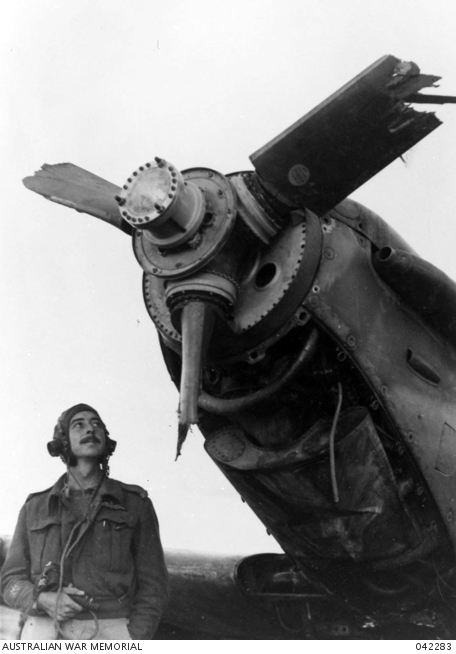 ITALY. 1943. RIDDLED WITH NEARLY 80 HOLES, RUDDER CONTROL ALMOST ...