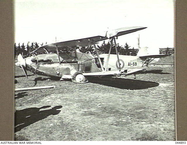 A HAWKER DEMON AIRCRAFT AFTER CRASHING AT RAAF LAVERTON, VICTORIA IN ...