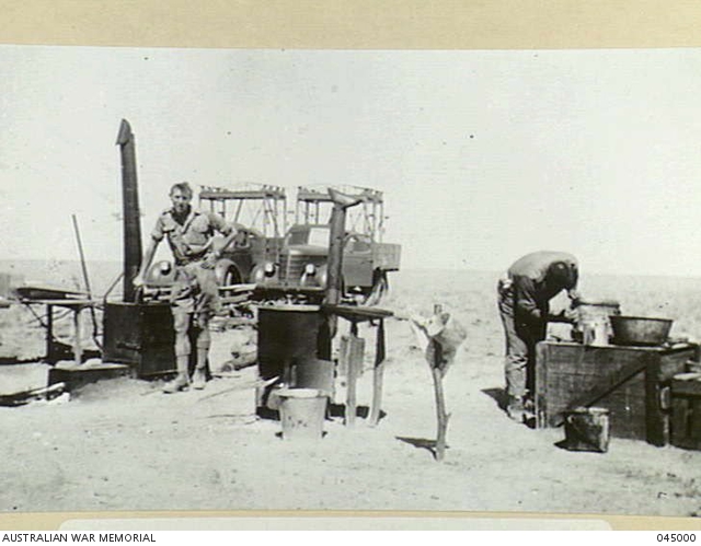 OUTDOOR TEMPORARY COOKHOUSE SHARED BY NO 4 MILITARY DISTRICT, AMF ...