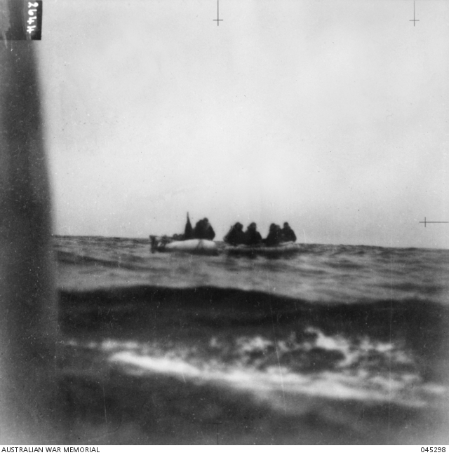 BAY OF BISCAY. 19430529. SURVIVORS FROM TWO AIRCRAFT WHICH CRASHED