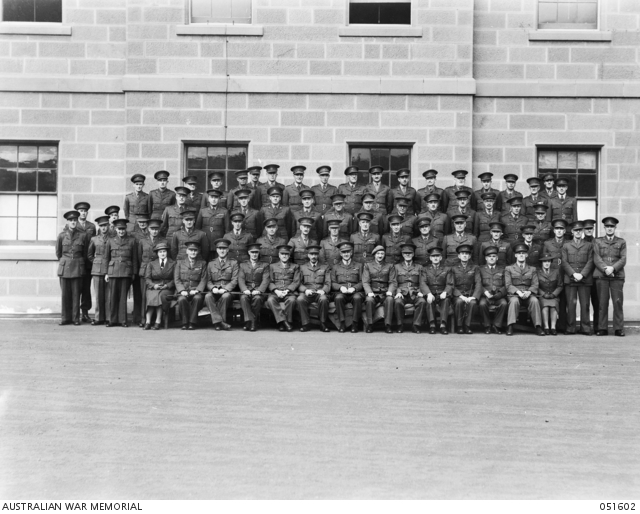 HOBART, TAS. 19430503. GROUP OF OFFICERS OF HEADQUARTERS, TASMANIA LINES OF COMMUNICATION AREA