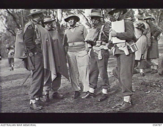 CHIDLOW, WA, 1943-07-23. STAFF OFFICERS OF THE 6TH AUSTRALIAN INFANTRY 
