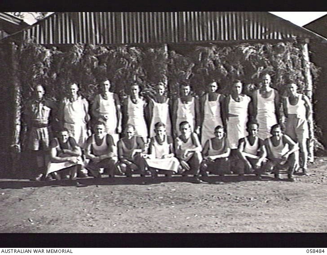 LARRIMAH, NT. 1943-10-16. GROUP PORTRAIT OF THE COOKHOUSE STAFF OF THE