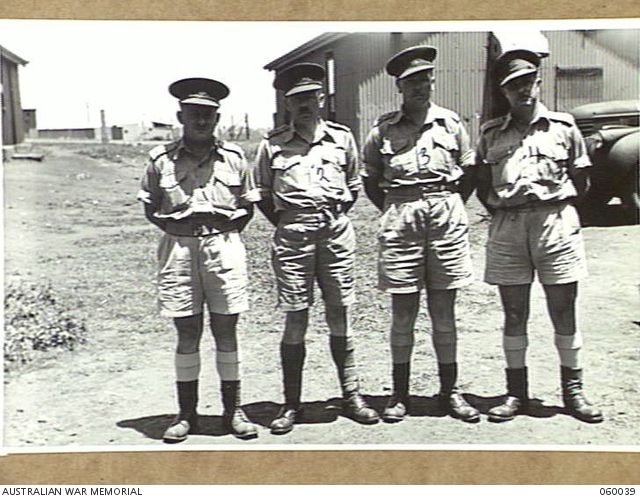 LYTTON, QLD. 1943-11-11. OFFICERS OF THE 3RD AUSTRALIAN FIRE CONTROL ...
