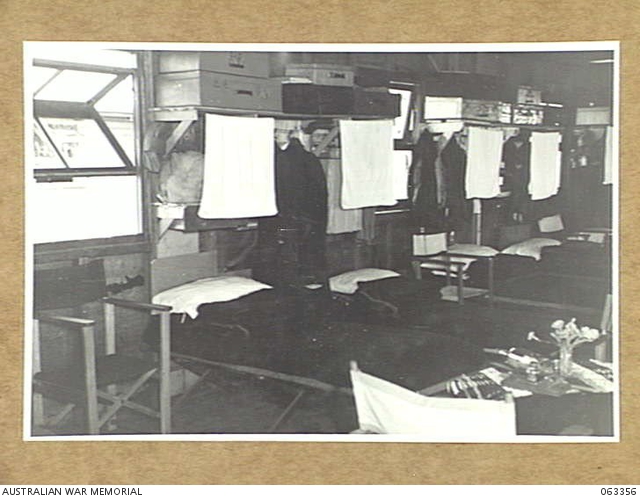 HAY, NSW. 1944-01-16. LIVING QUARTERS OF THE ITALIAN PRISONERS OF WAR ...