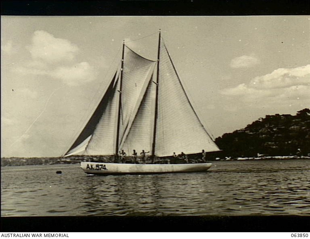 Clifton Gardens, Sydney. 1944-01-24. The ketch AK 574 Sirius of the ...