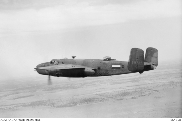 AUSTRALIA. 1944-02-14. A MITCHELL B25 BOMBER AIRCRAFT OF NO 18 SQUADRON ...