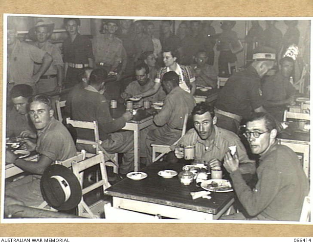 ATHERTON, QLD. 1944-05-11. A SECTION OF THE DINING ROOM AT THE ...
