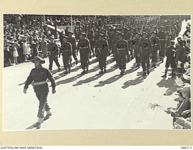 BRISBANE, QUEENSLAND, AUSTRALIA. 1944-08-08. MEMBERS OF NO. 8 BATTERY ...