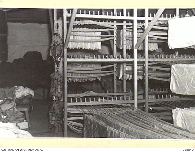 MAREEBA, NORTH QUEENSLAND, AUSTRALIA. 1944-08-10. PARACHUTES DRYING IN ...