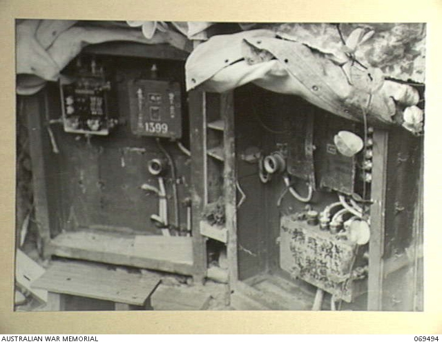 BALIKPAPAN, BORNEO. 1946. JUNCTION BOXES AND SWITCHES IN THE JAPANESE ...
